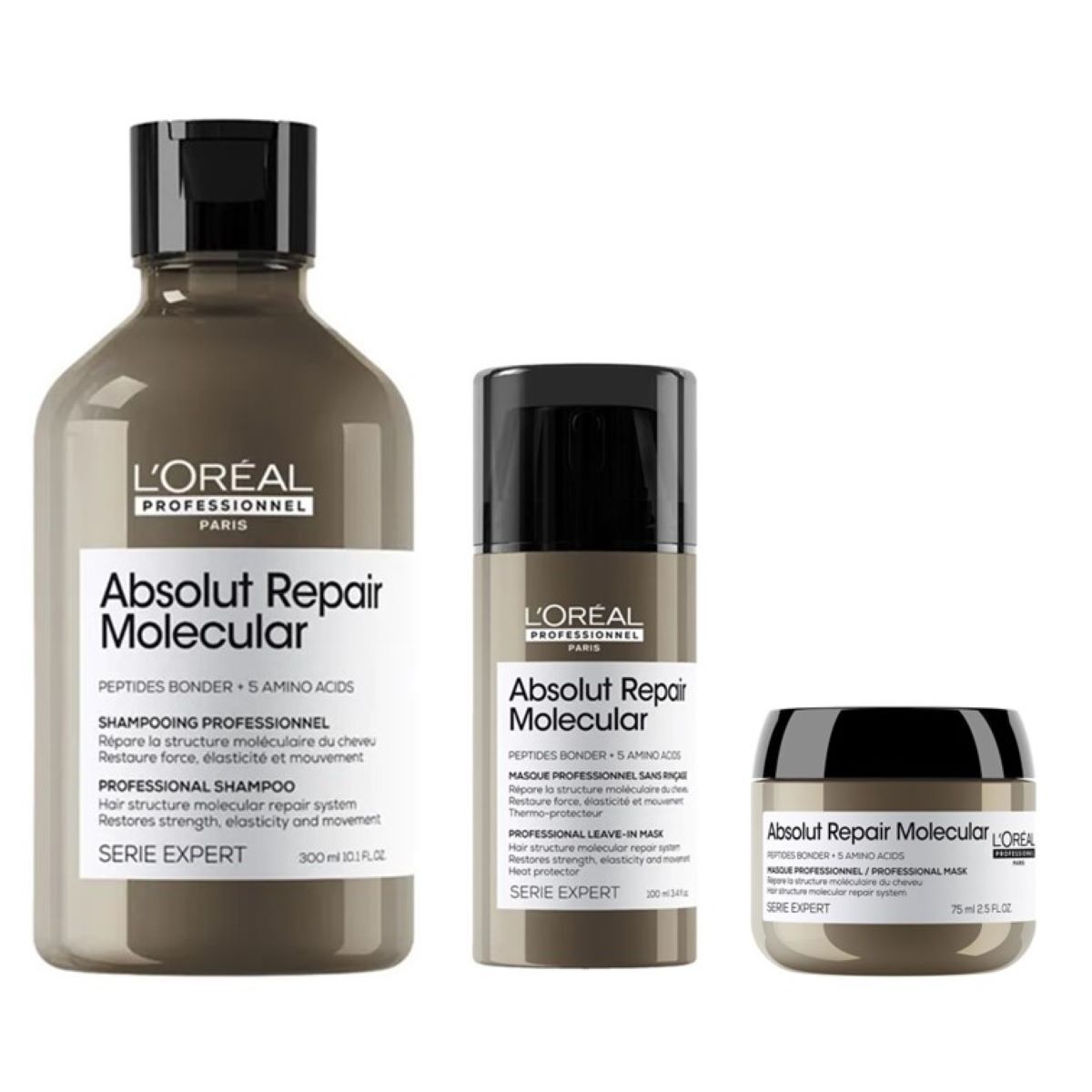 L'Oreal Professionnel Absolut Repair Molecular Bundle Leave-In + Reisegröße Maske gratis 400 ml