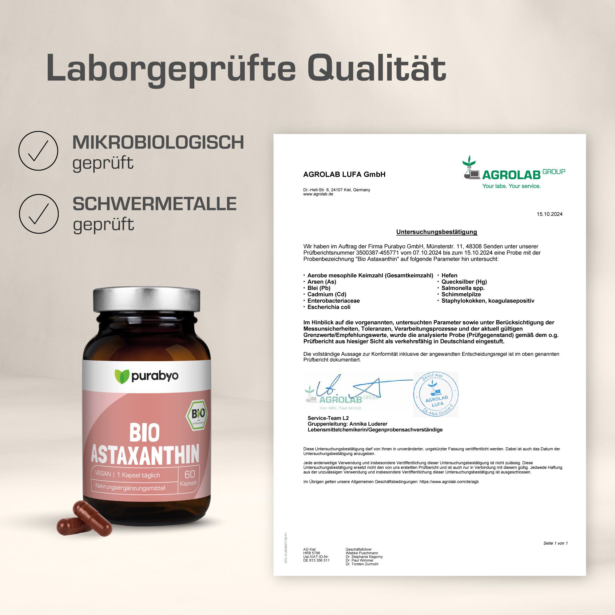 Purabyo Bio Astaxanthin Kapseln