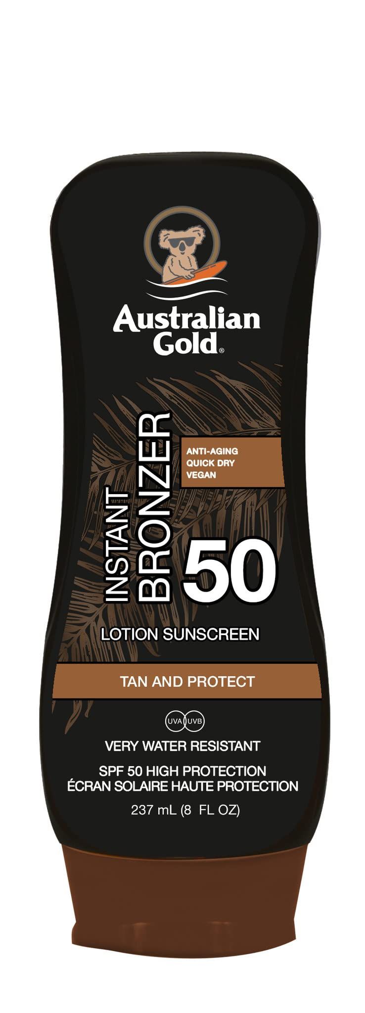 Lotion Solare Australian Gold con Bronzer SPF 50 - 237 ml