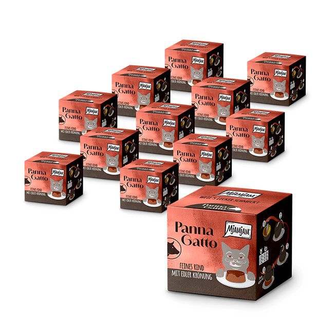 MjAMjAM - Panna Gatto feines Rind mit edler Krönung 12x2x80 g Futter