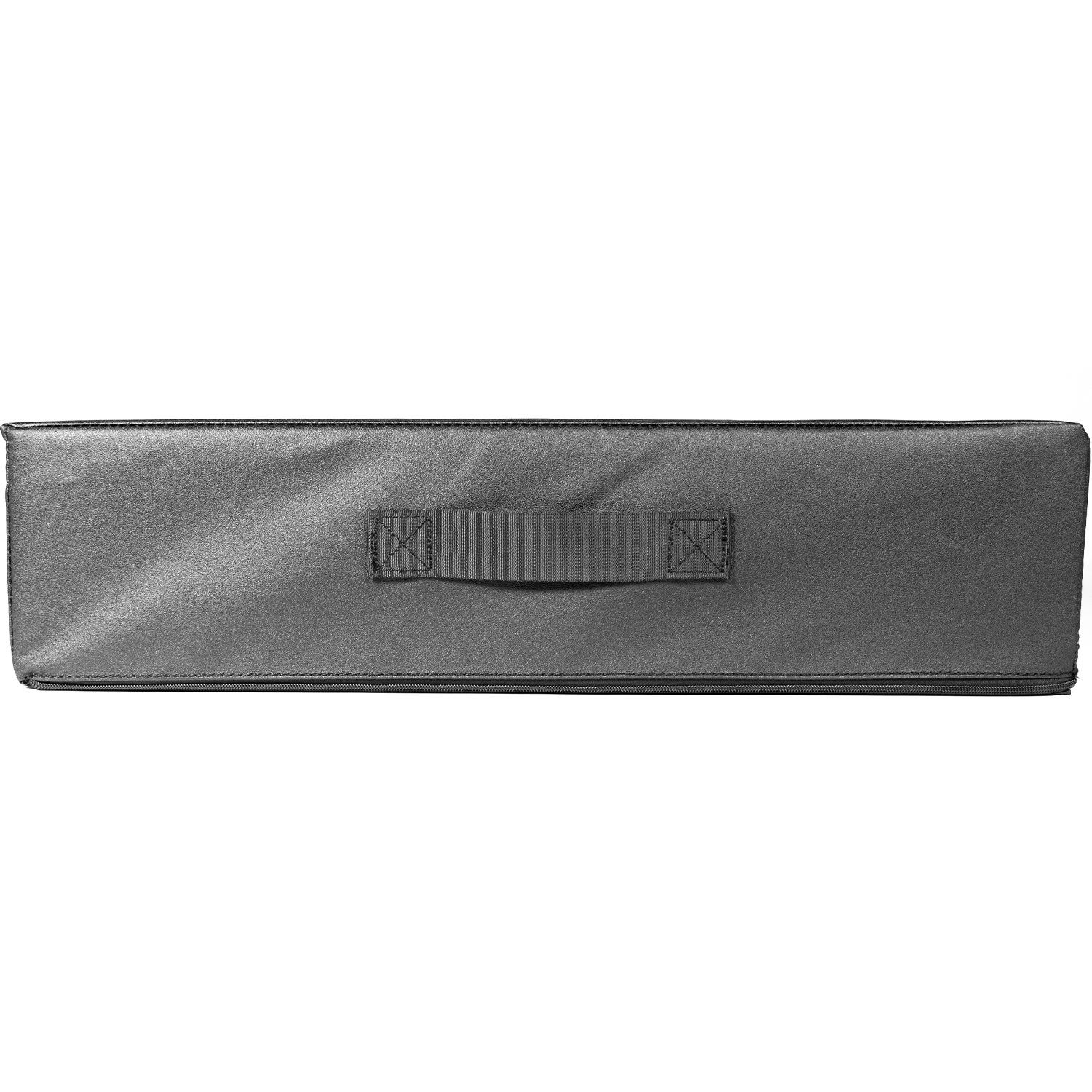 Schwarzes Drop Pad. Griff aus schwarzem Stoff. Rechteckige Form.