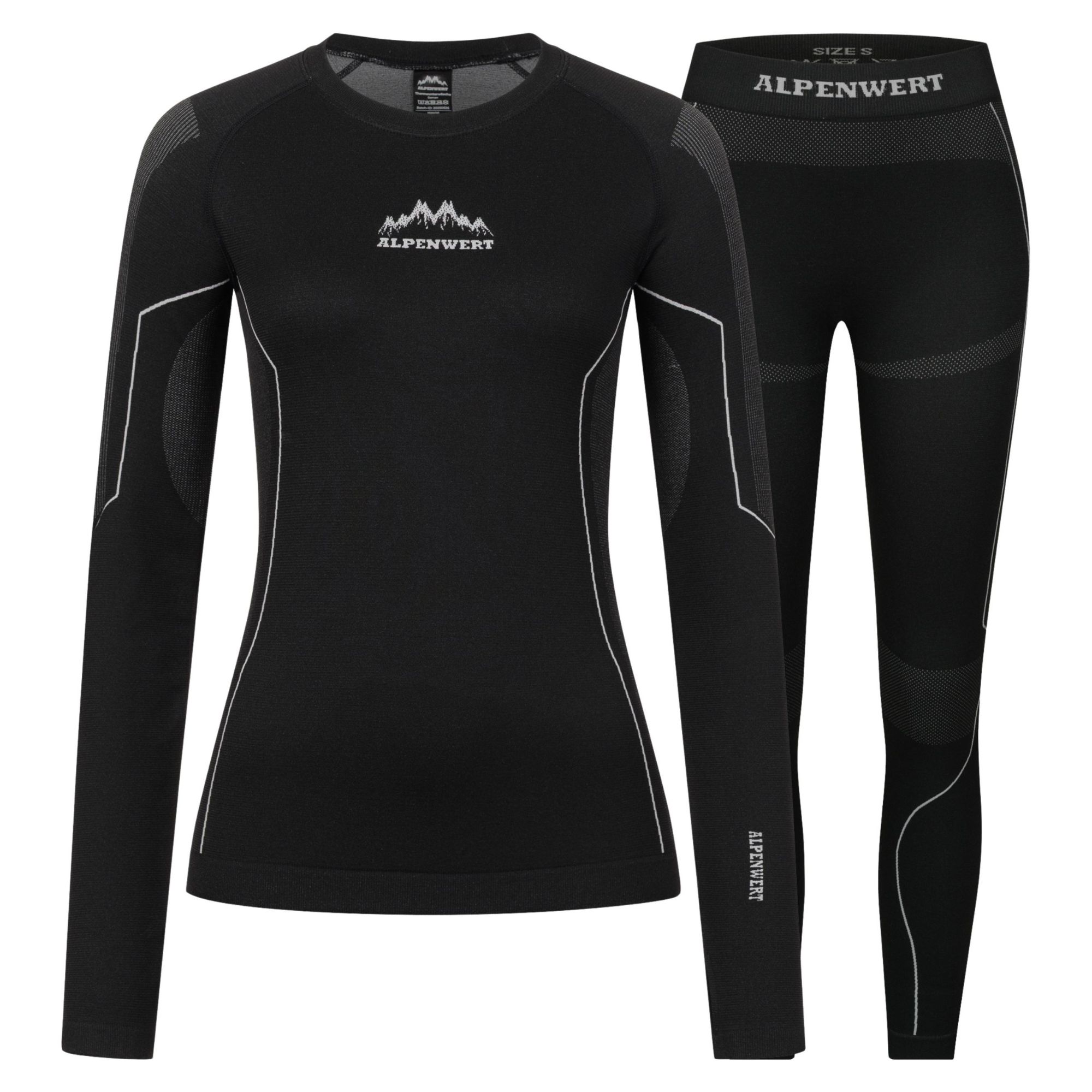 Alpenwert Thermounterwäsche Damen Schwarz XS 870 St