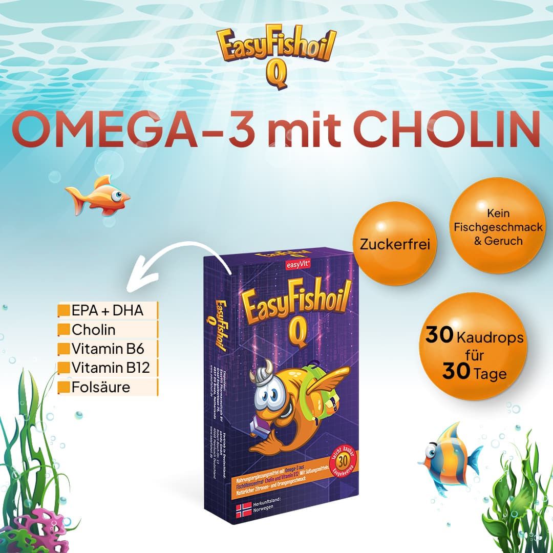 EasyFishoil Q Omega 3 für Kinder mit Cholin 3x30 St Shop Apotheke