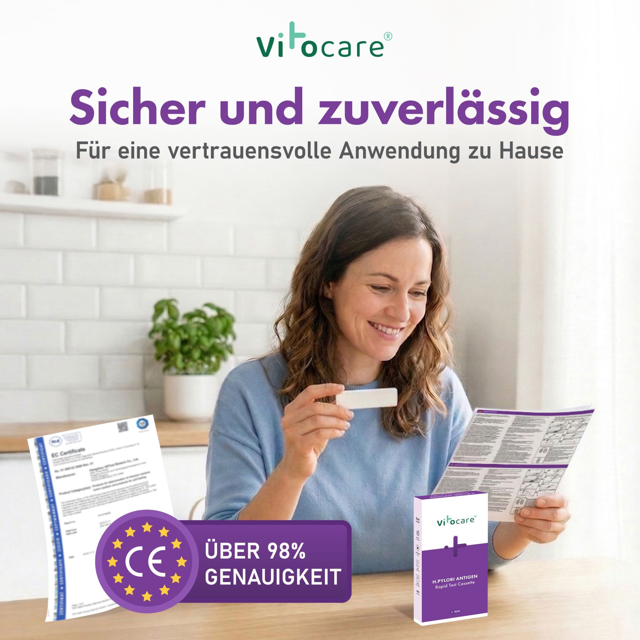 Vitocare Helicobacter Pylori Test - Stuhltest Magenbakterien