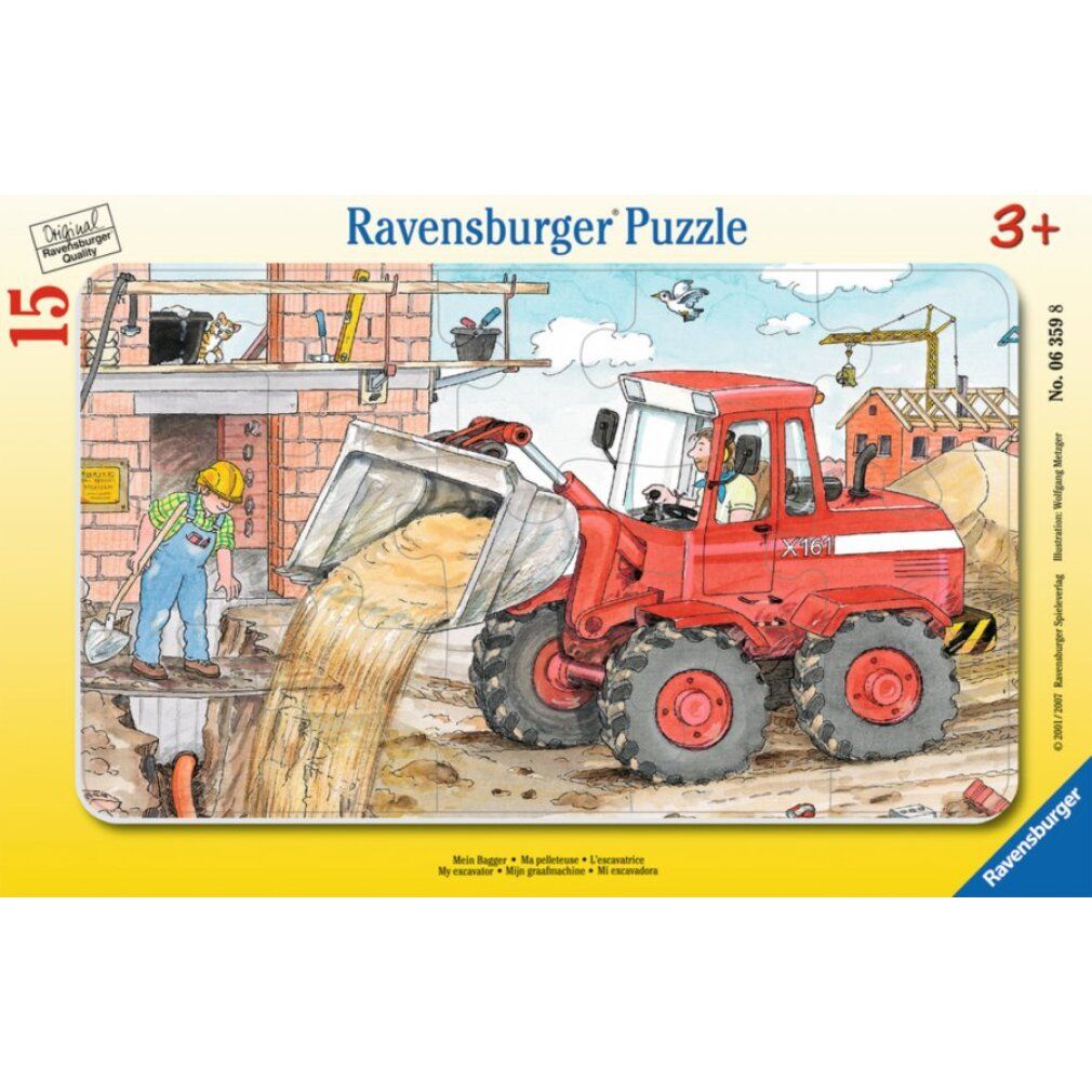 ravensburger Puzzle Arbeit mit Bagger 15 Teile