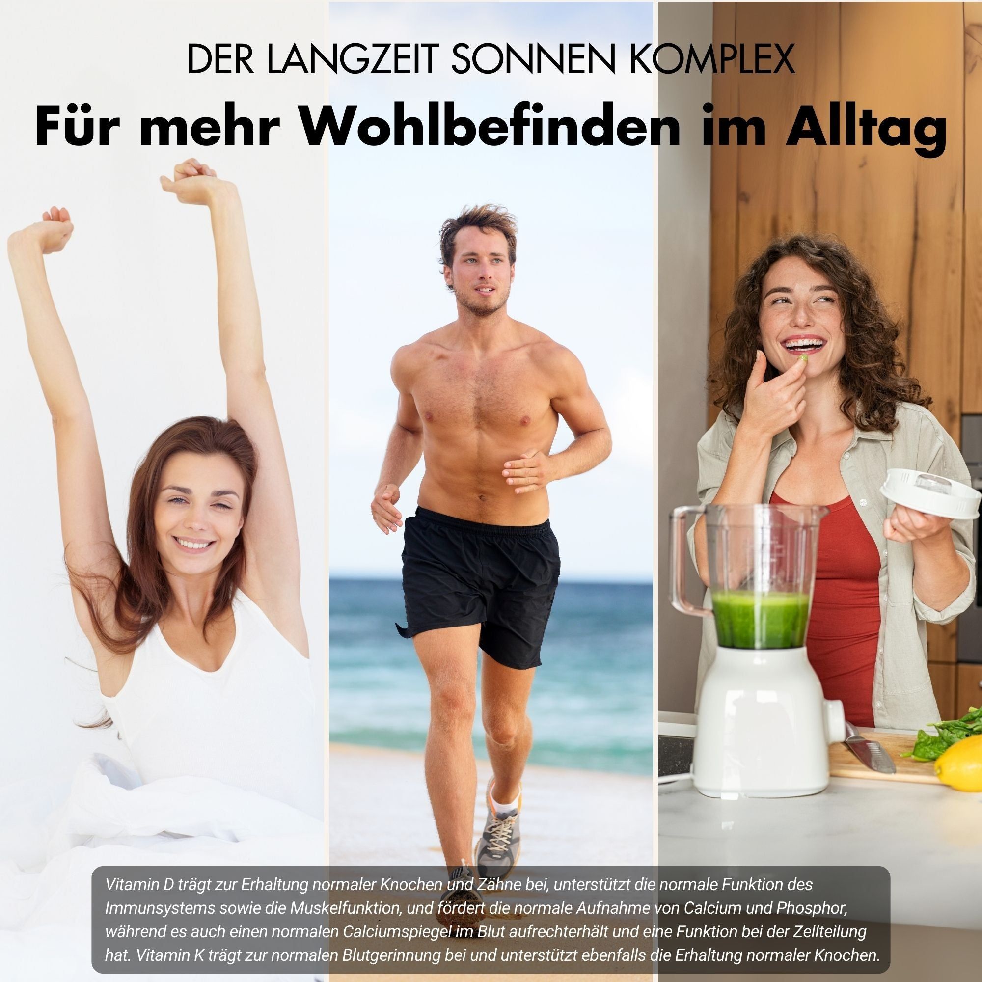 XTRA FUEL Vitamin D3 + K2 Tabletten - hochdosierte 20.000 I.E. + 200mcg MK-7