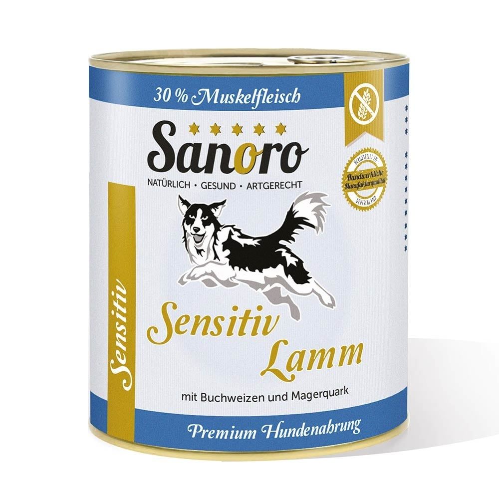 Sanoro - Menü Sensitiv Lamm - mit Karotte* und Buchweizen*