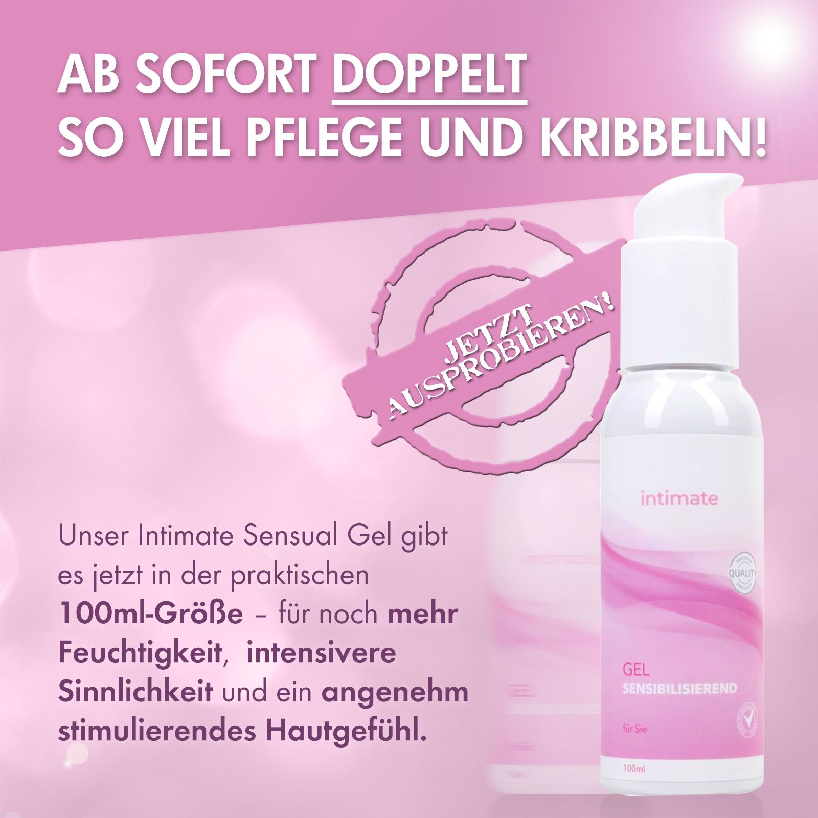 INTIMATE sensibilisierendes Gel Gleitmittel für Frauen bei Scheidentrockenheit