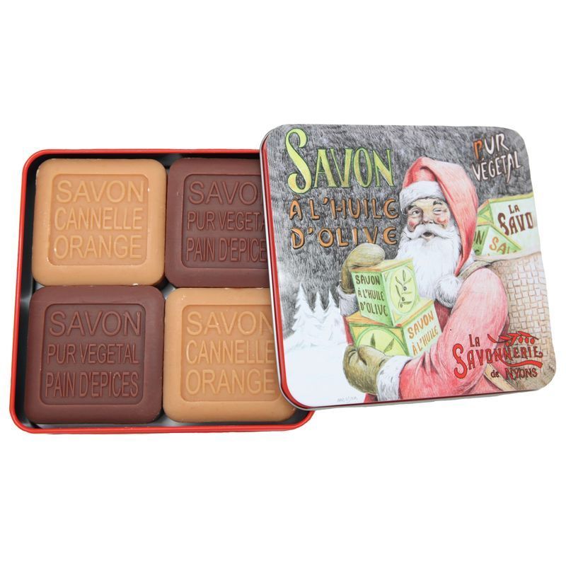 La Savonnerie de Nyons - Metallbox mit Seife Weihnachtsmann 575 g