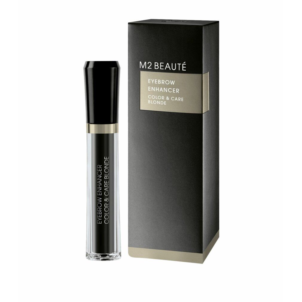 M2 Beauté Eyebrow Enhancer Color & Care Blonde, Flasche und Verpackung.