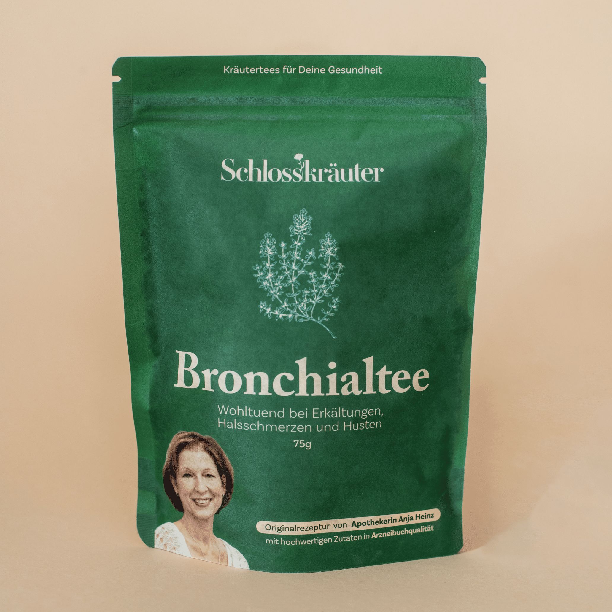 Schlosskräuter Bronchialtee mit Thymian | Hustentee bei Halsschmerzen, Husten & Erkältungen