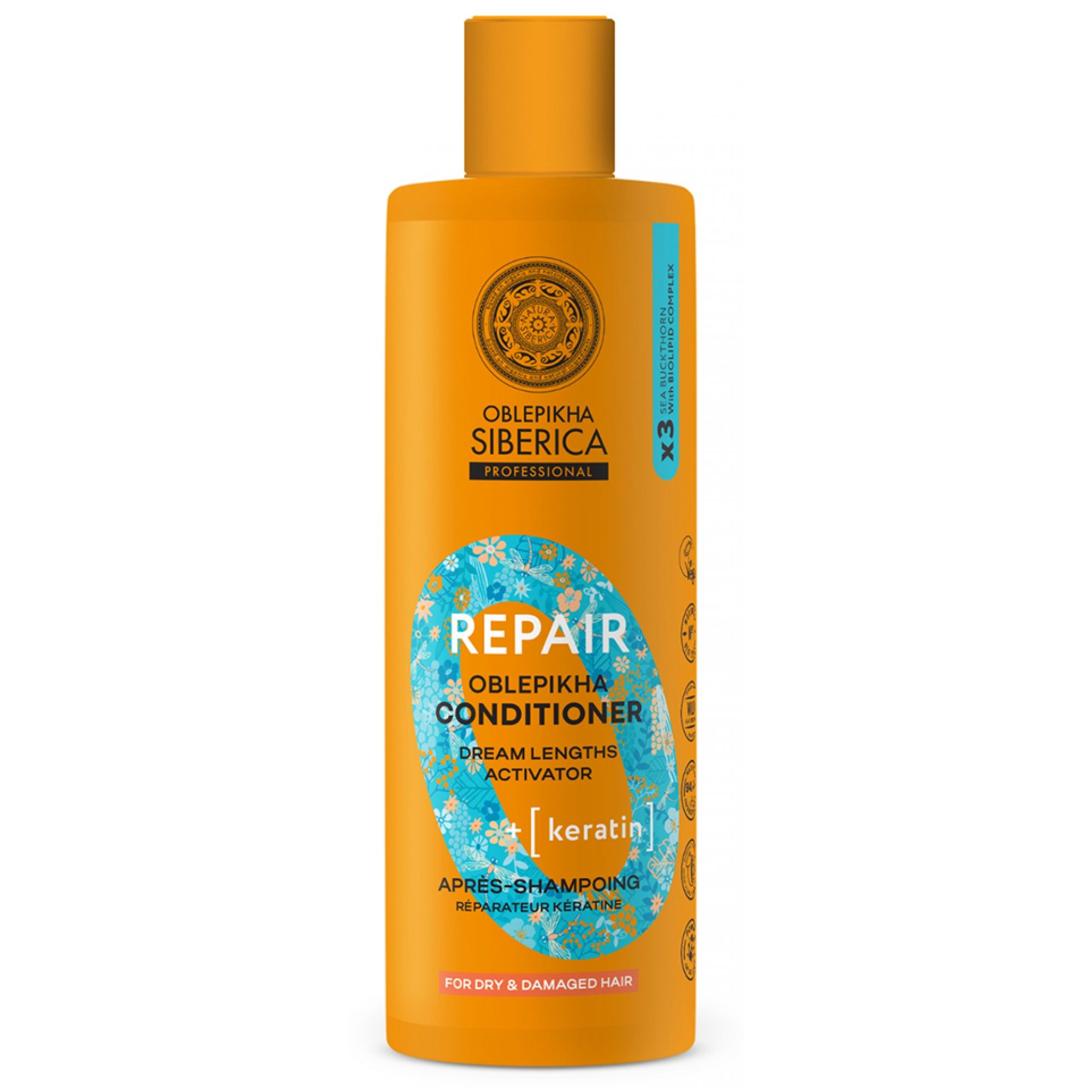Natura Siberica Oblepikha Repair Reparierende Keratin-Spülung 20,3x5,8x5,8 cm