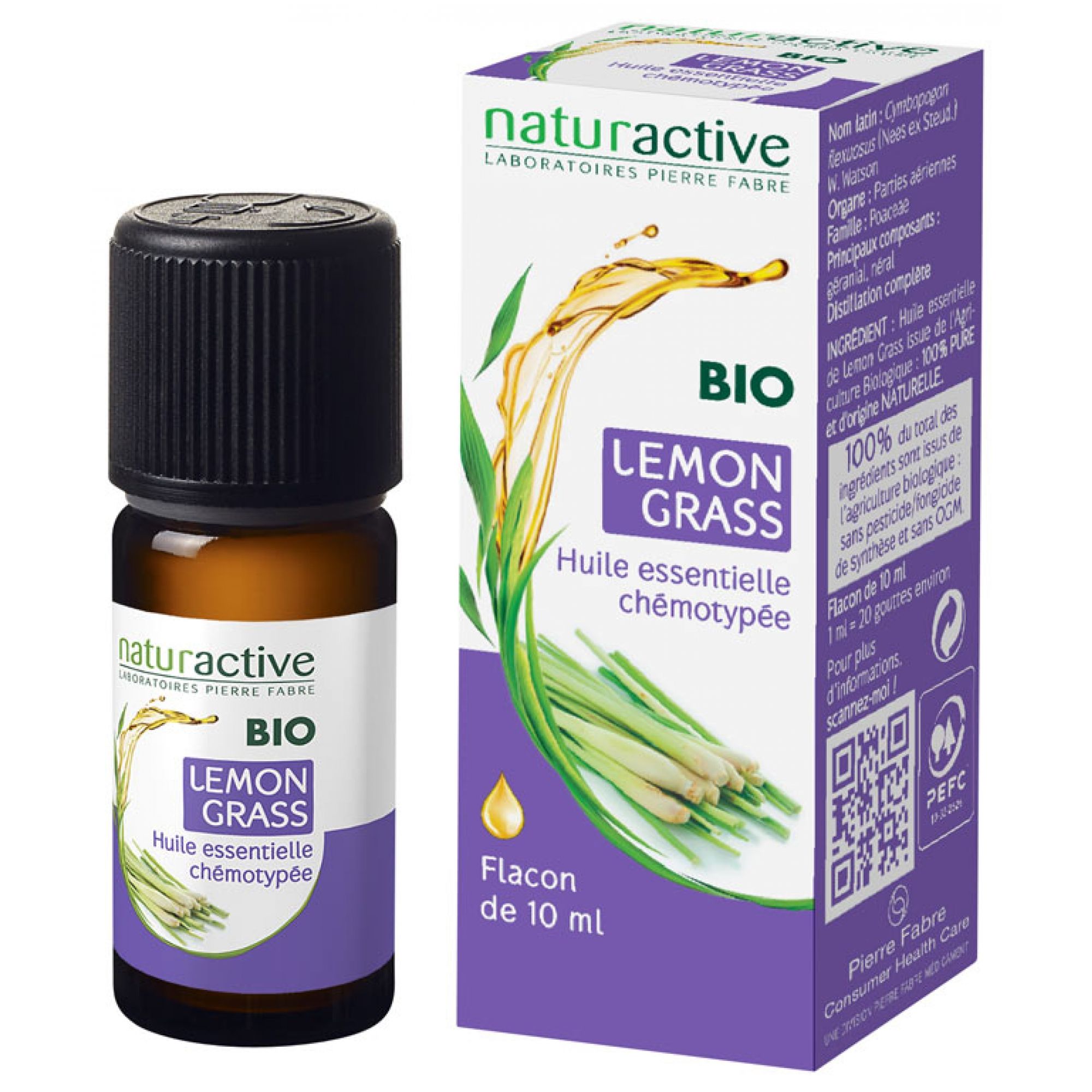 Naturactive Lemongrass Bio Ätherisches Öl 8x3x3 cm