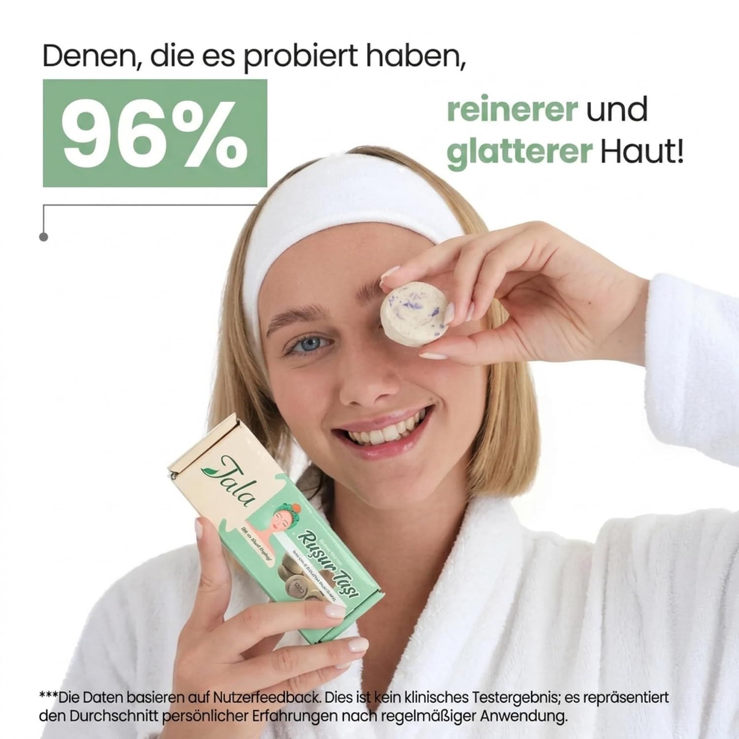 Tala Rusur-Stein Roshoor Peeling für Gesicht & Körper, Natürliches Hamam-Peeling, Peelingstein