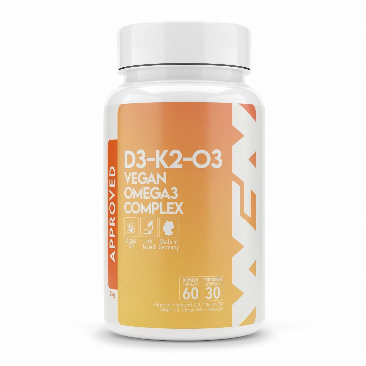 WFN Approved D3-K2-O3 Vegan - Omega 3 aus Algenöl 60 St Weichkapseln