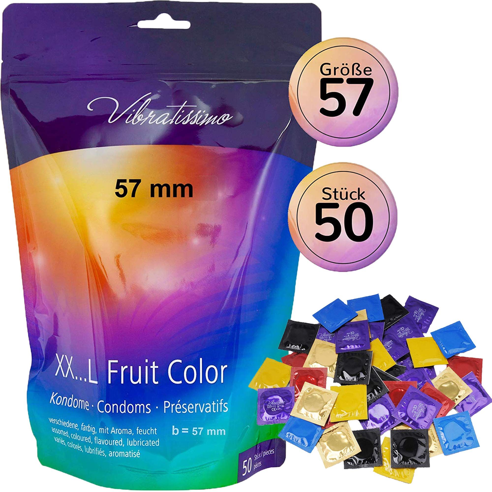 Vibratissimo Kondome Fruit Color 53mm 50 St