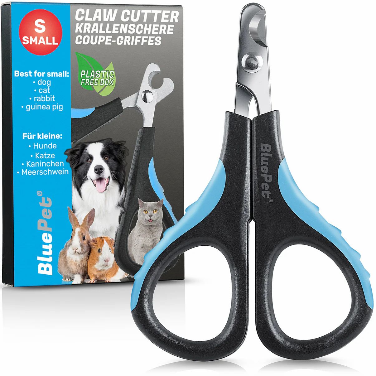 BluePet Krallenschere Mini für Katzen, Welpen, kleine Hunde & Kleintiere 1 St