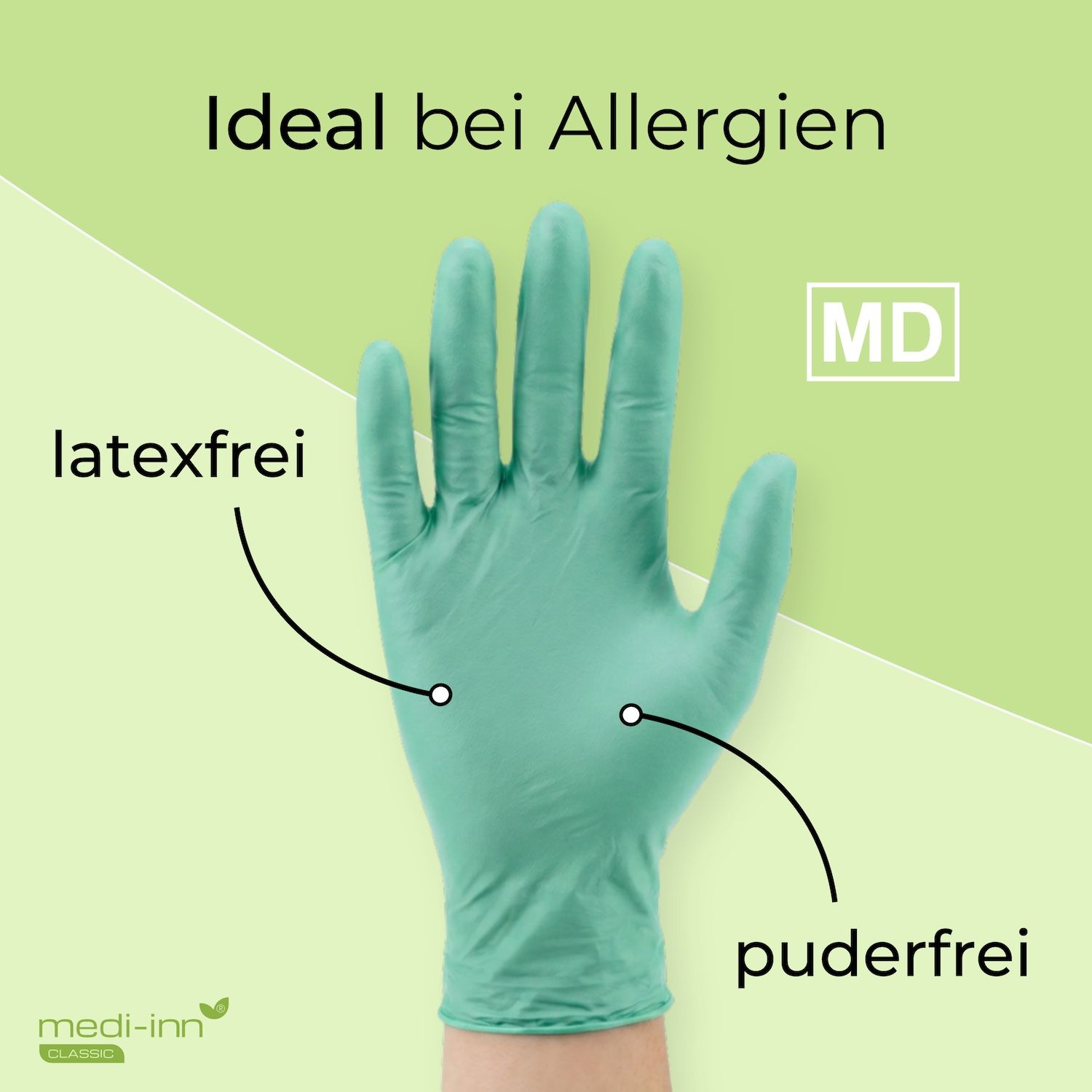 Medi-Inn Nitril Green Plus Einmalhandschuhe