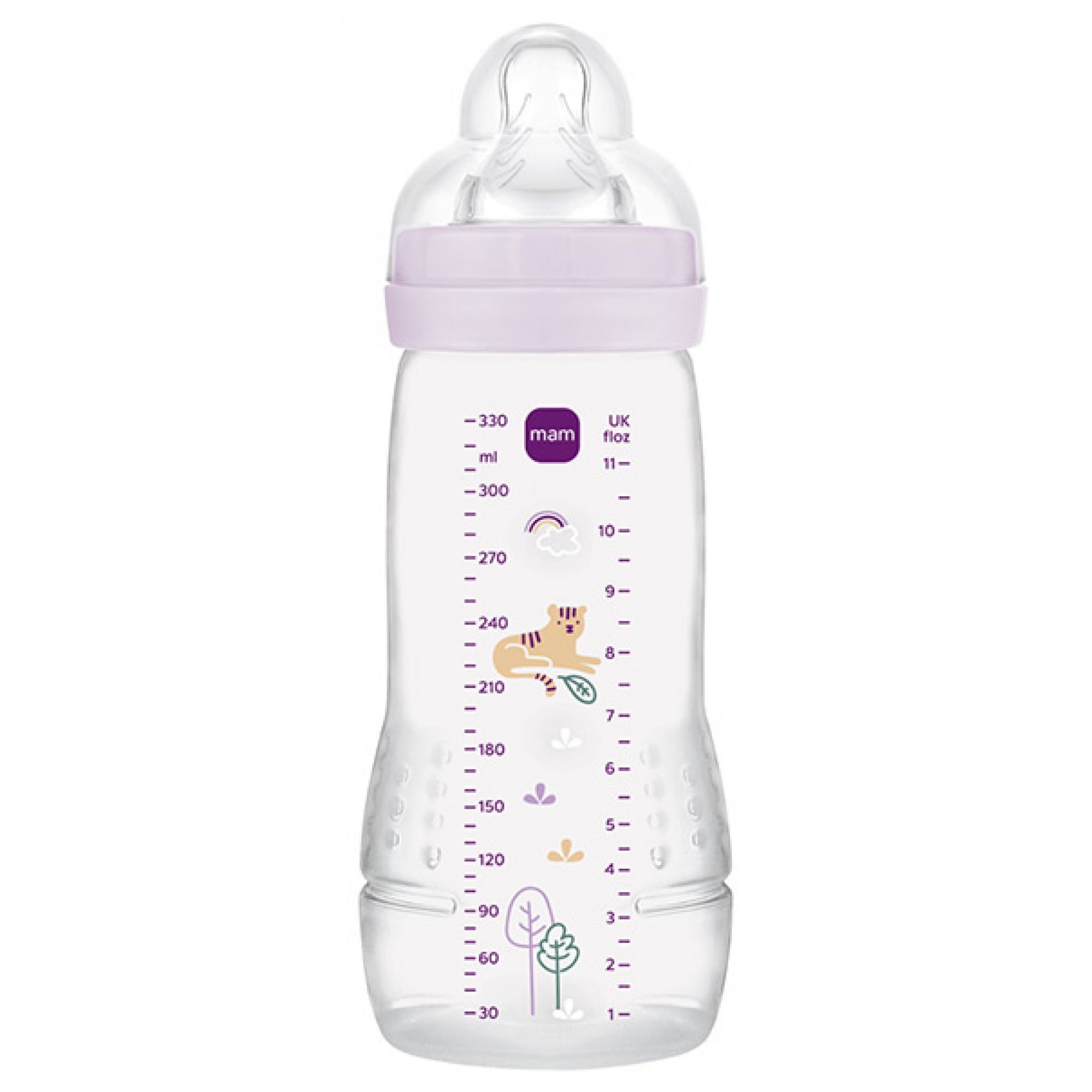 MAM Easy Active Babyflasche 6 Monate und älter Sehr Schneller Nahrungsfluss (Farbe : Mauve) 7,2x7,2x20,5 cm