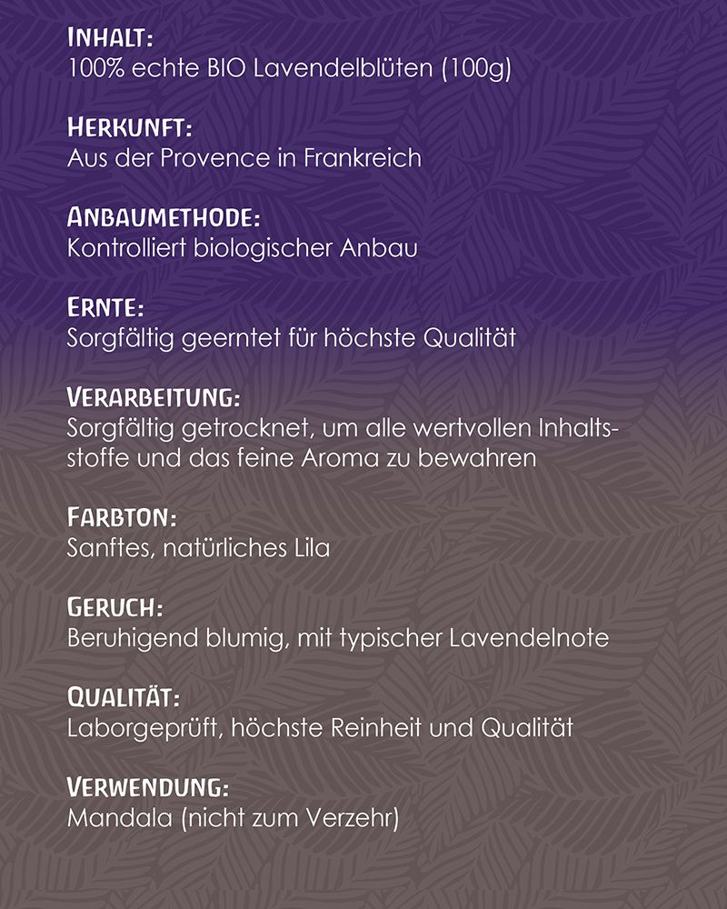 Tausendkraut Lavendelblüten Mandala k.b.A.