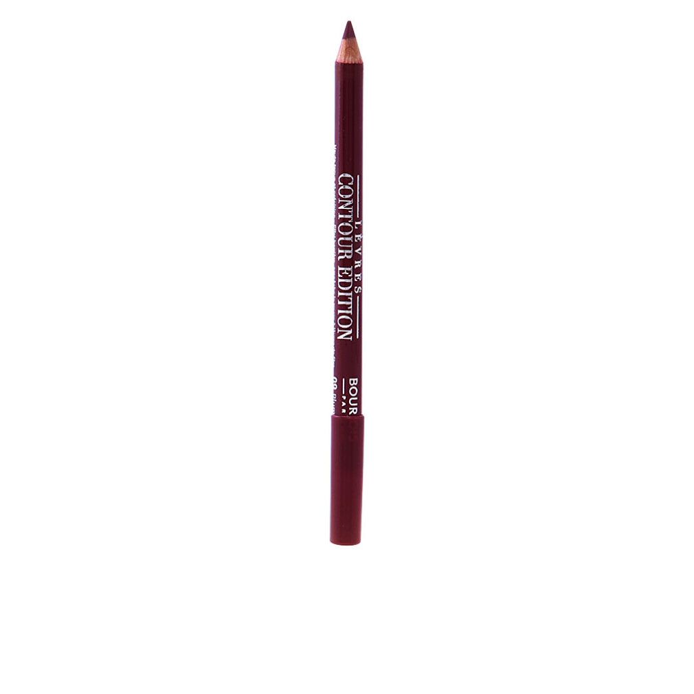 Lippenkonturenstift, dunkelrot. Mit Schriftzug "Lèvres Contour Edition" und "Bourjois".