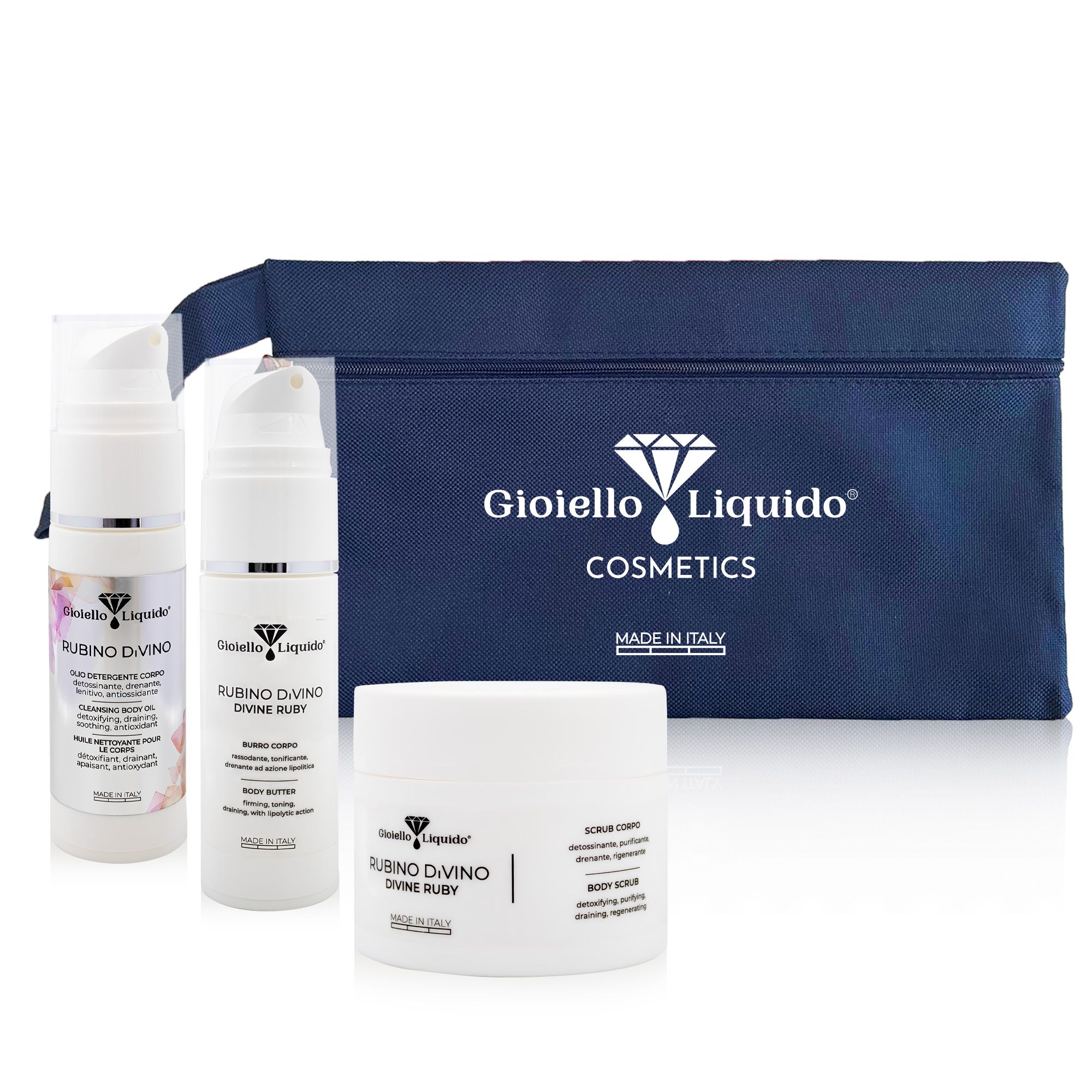 Gioiello Liquido Reise-Set für den Körper + kostenlose Kosmetiktasche