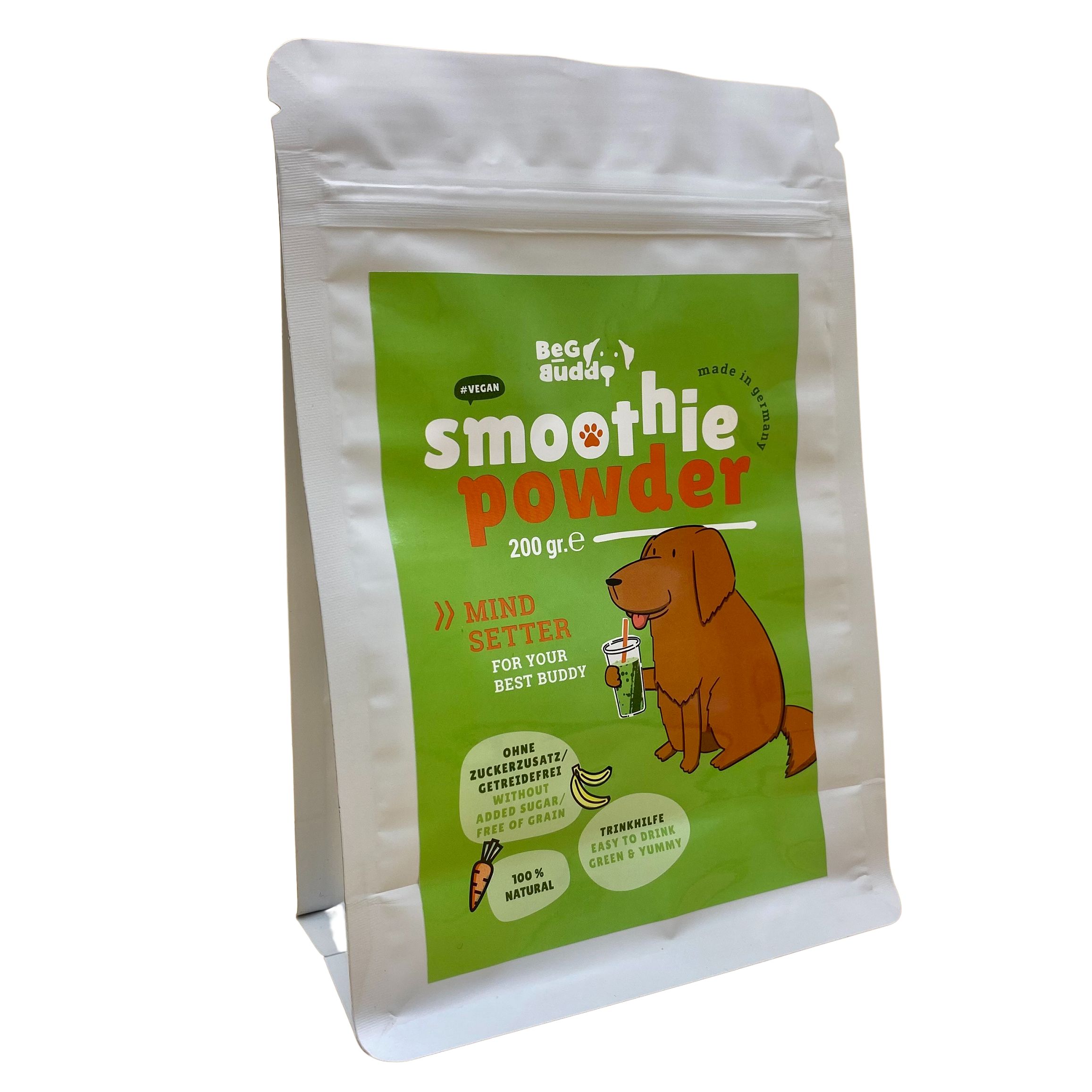 BeG Buddy Hunde Smoothie Trinkhilfe - 100 % natürlich mit Spinat und Brennnessel