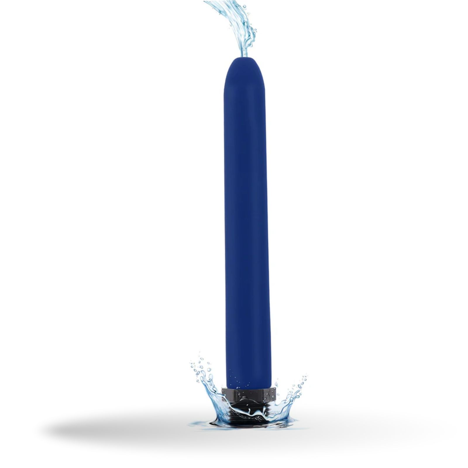 Blauer Aufsatz, 16,5 cm lang. Mit Wasser. Für Intim- und Analbereich.