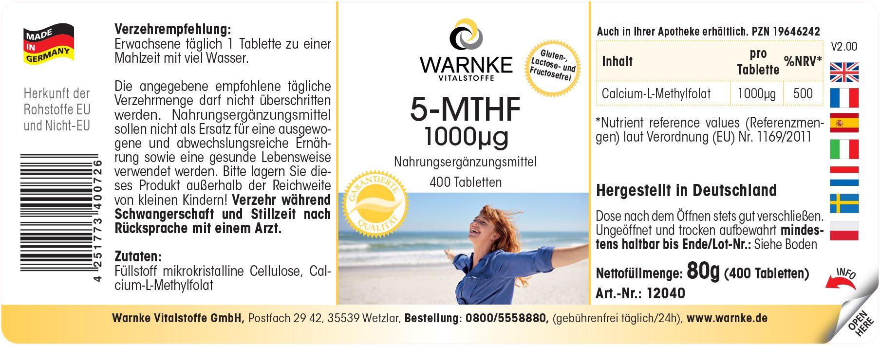 Warnke Vitalstoffe | 5-MTHF 1000 µg