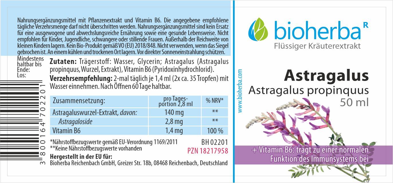 Astragalus Astragalus propinquus Tropfen Tinktur 50 ml PZN 18217958