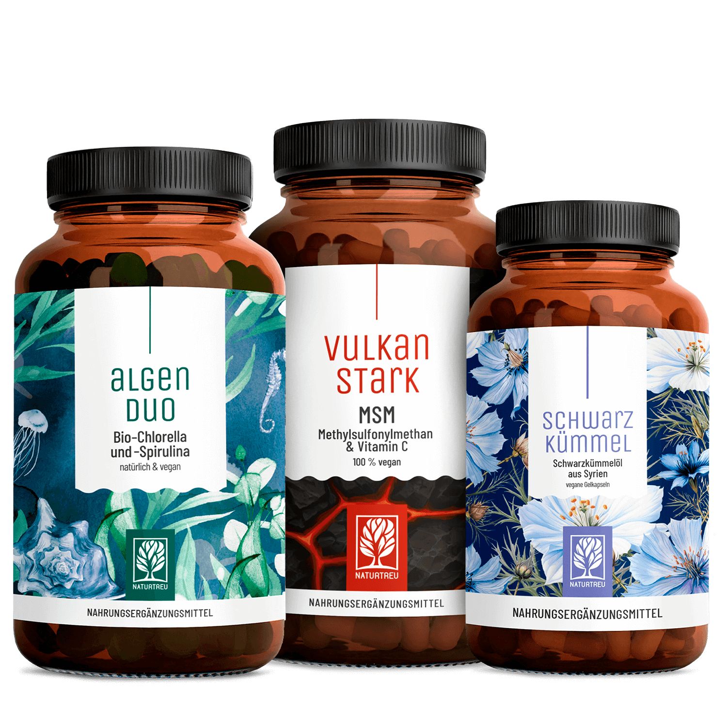 Reingefühl-Paket: ALGENDUO, VULKANSTARK, SCHWARZKÜMMEL - NATURTREU®