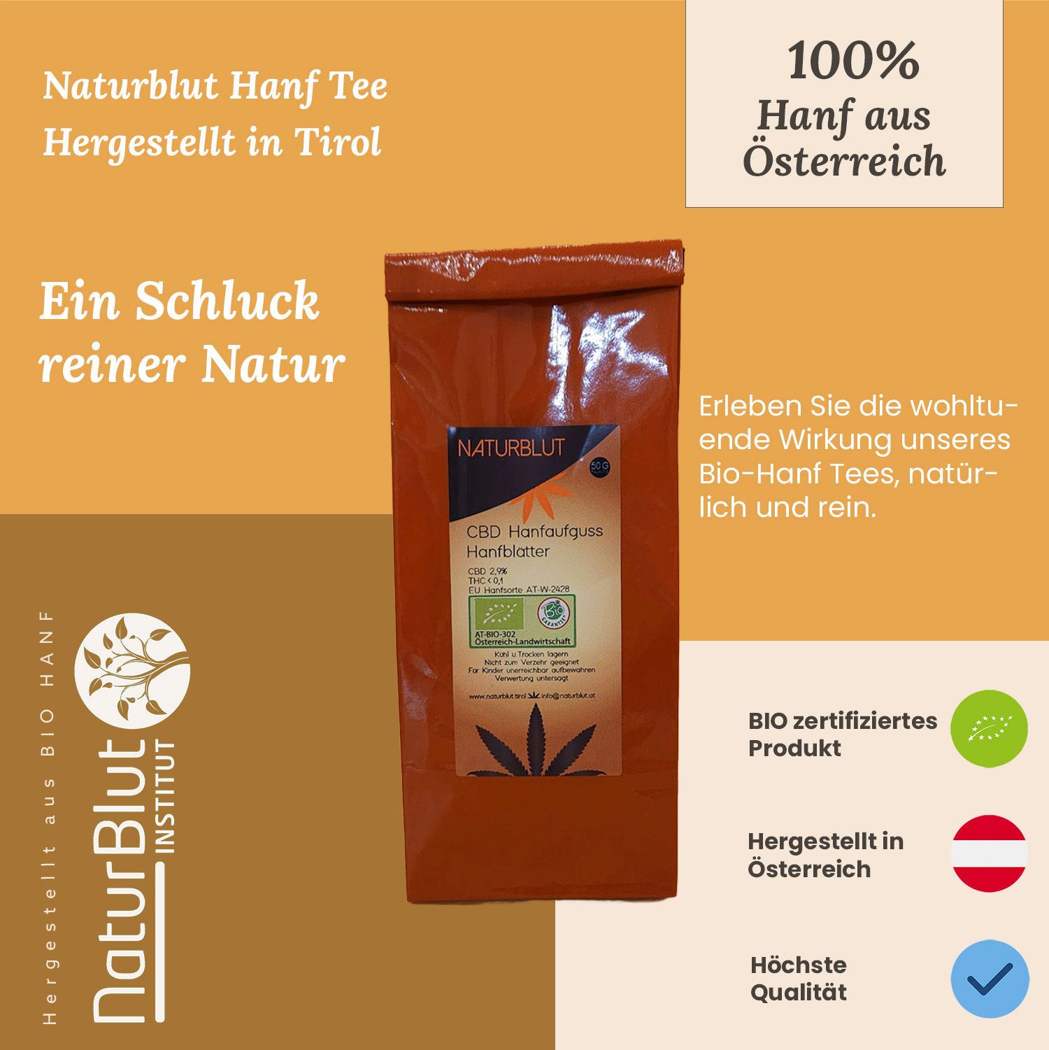 NaturBlut CBD Hanfblütentee 50 g Tee