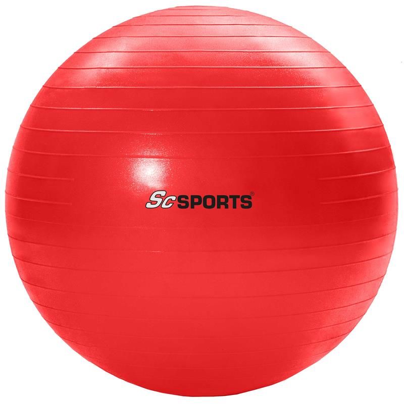 ScSPORTS® Gymnastikball mit Handpumpe rot