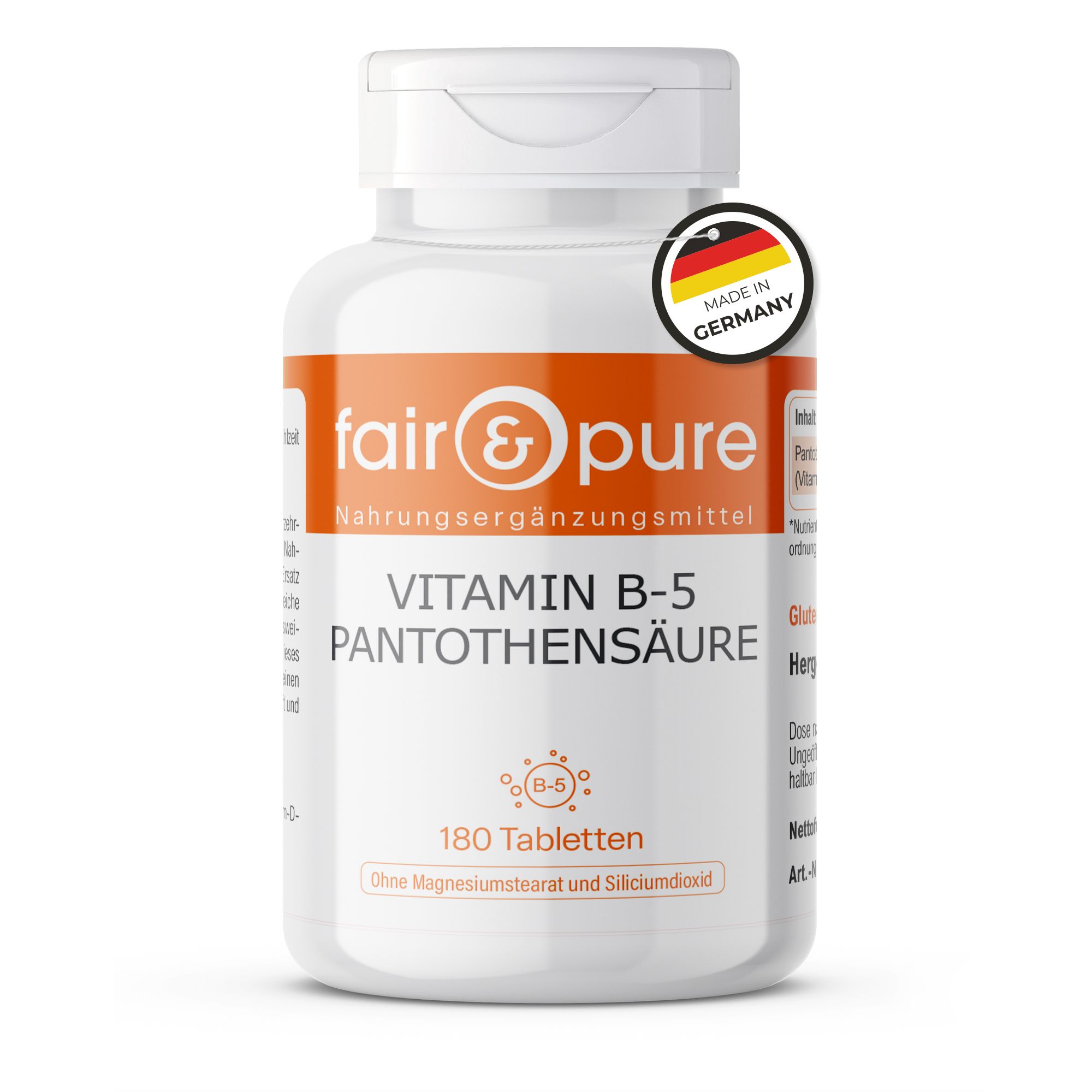Vitamin B5 Pantothensäure Tabletten 180 St