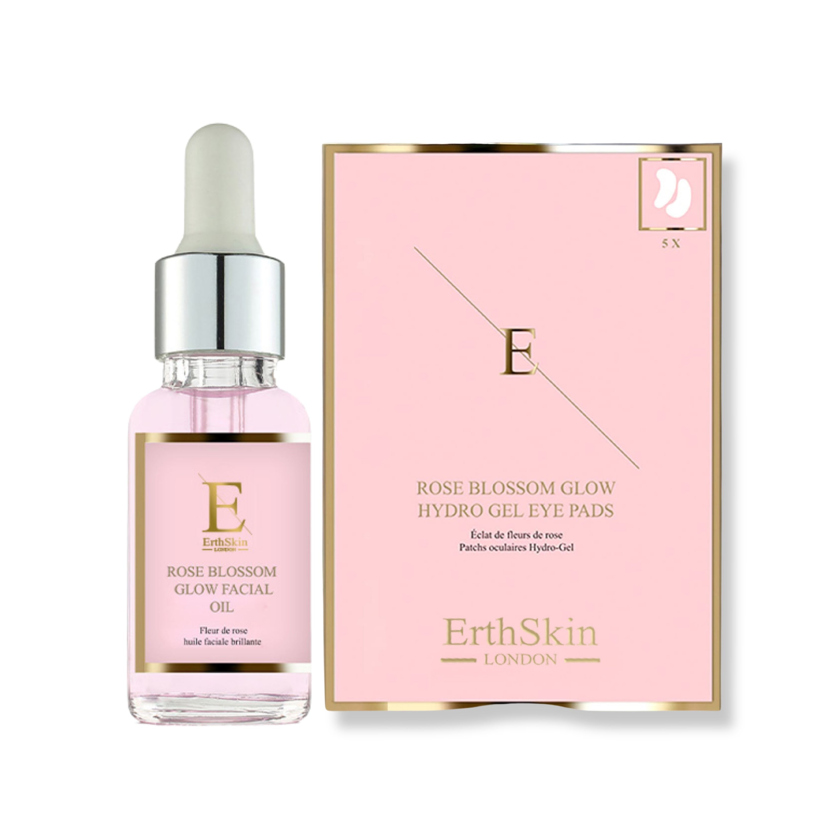 ErthSkin London Rose Blossom Glow Gesichtsöl + Augenpads set