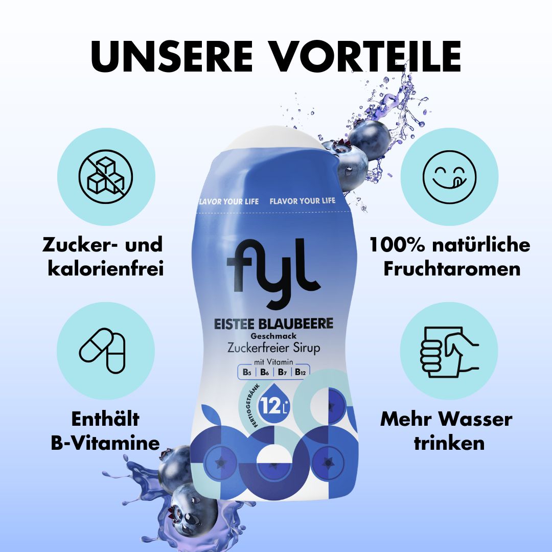 fyl Zuckerfreier Sirup Eistee Blaubeere Geschmack