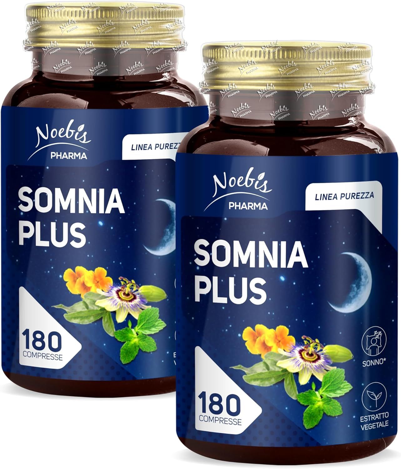 Noebis Pharma Somnia Plus - 2 Flaconi - 360 Compresse Totali