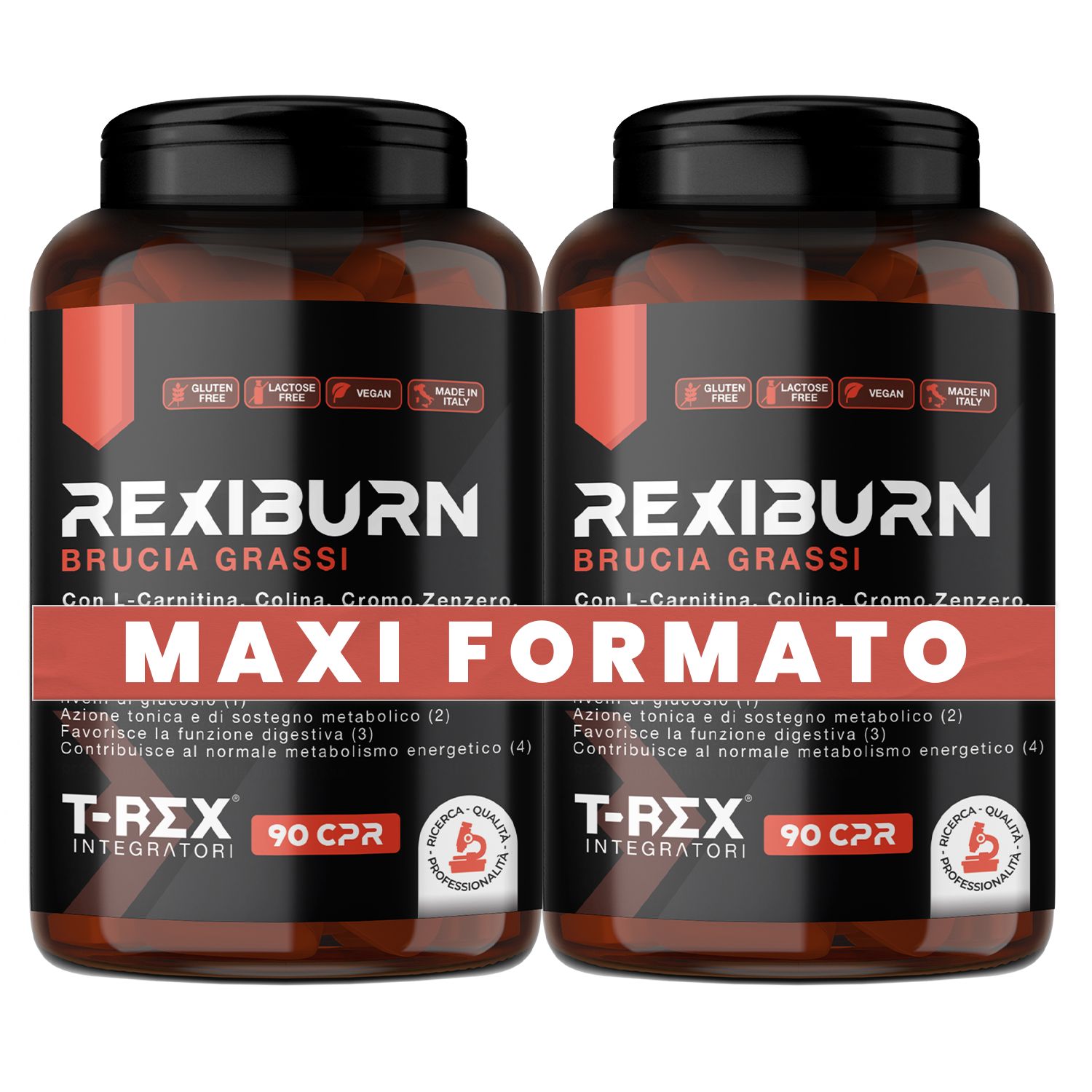 T-Rex Integratori Rexiburn Bruciagrassi Compresse Supporto Per Metabolismo e Controllo Peso