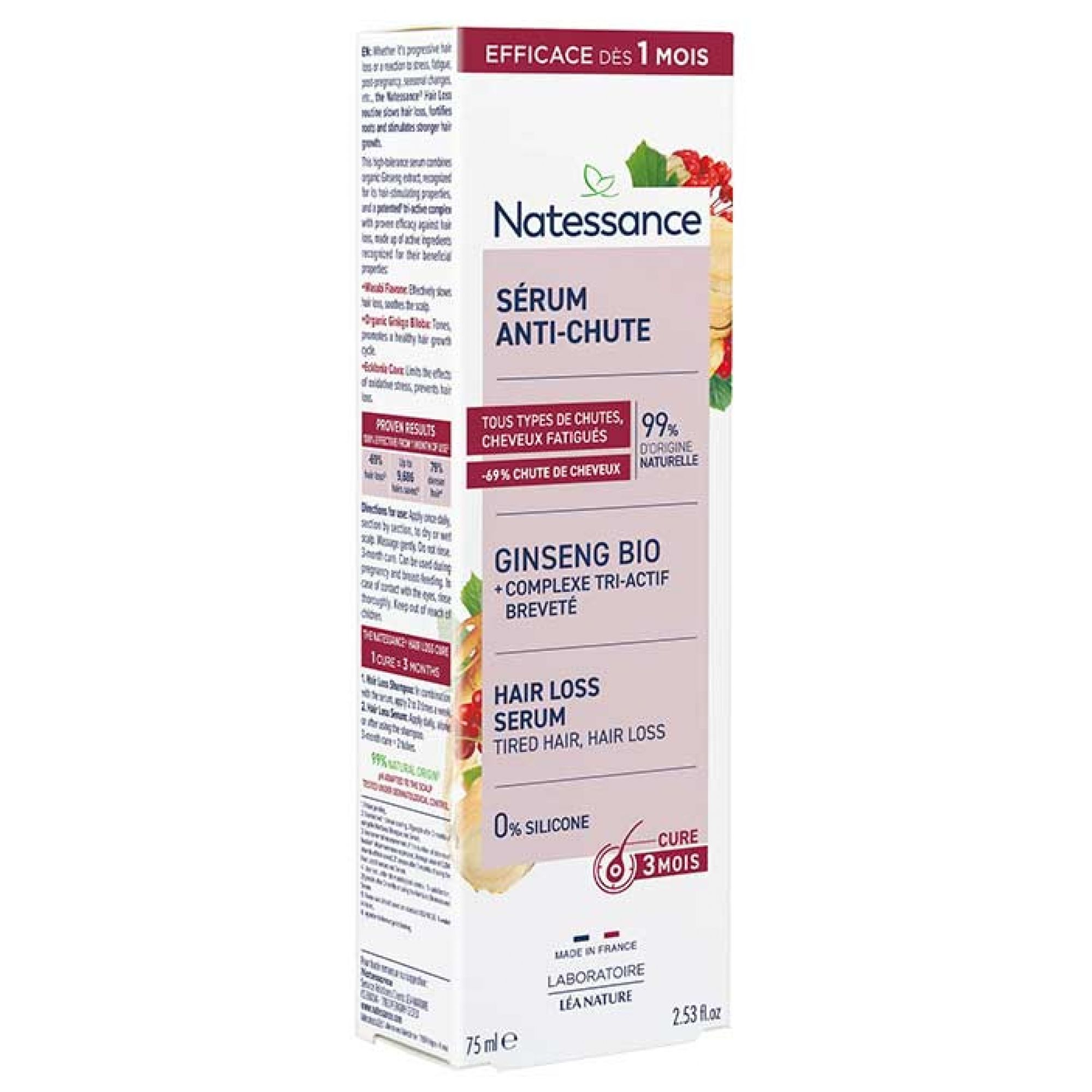 Natessance Anti-Haarausfall Serum 5,7x3,6x17,8 cm