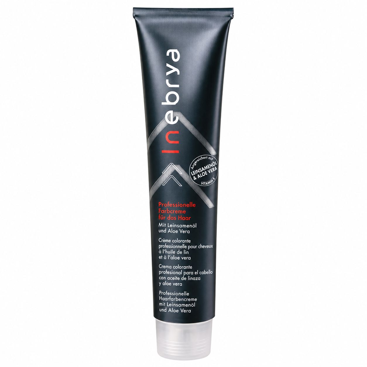 Inebrya Professionelle Haarfarbe-Creme mit Leinöl und Aloe Vera, 100ml Tube.