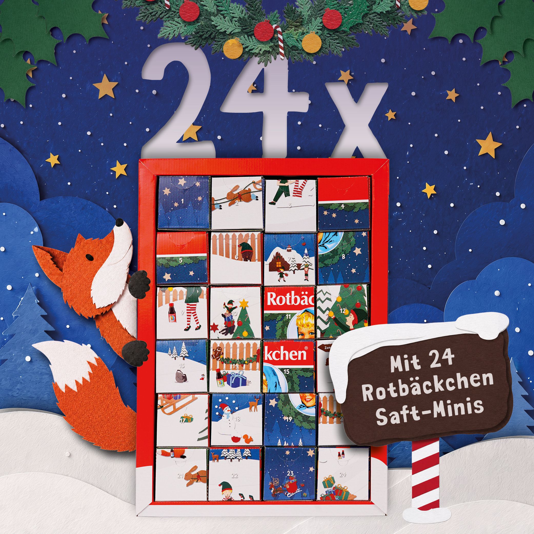 ROTBÄCKCHEN Saft Adventskalender 2026