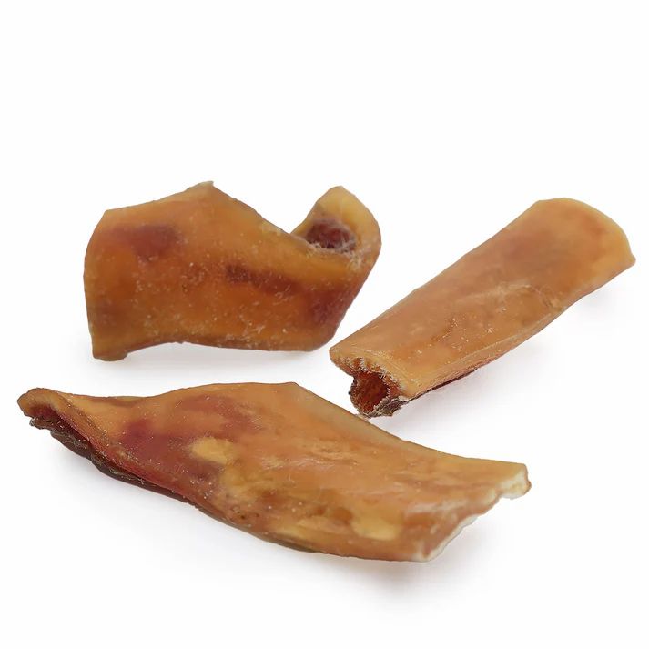 BluePet 100% Rinderkopfhaut Kauplatten, Kauartikel für Hunde, Kopfhaut Rind, Langer Kauspaß 200 g