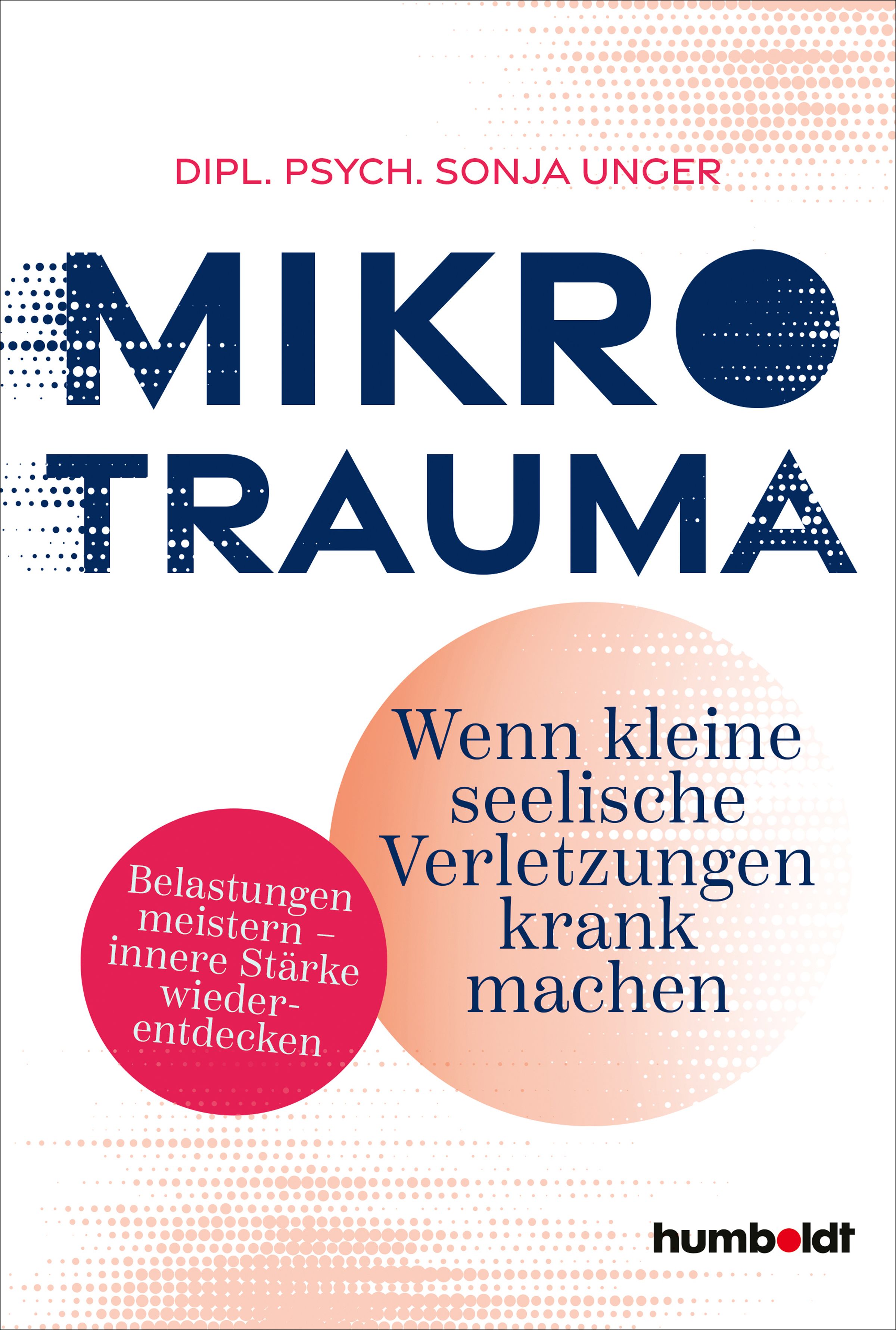 Buchcover mit dem Titel "Mikrotrauma". Autorin: Sonja Unger. Zusätzliche Texte: "Wenn kleine seelische Verletzungen krank machen".