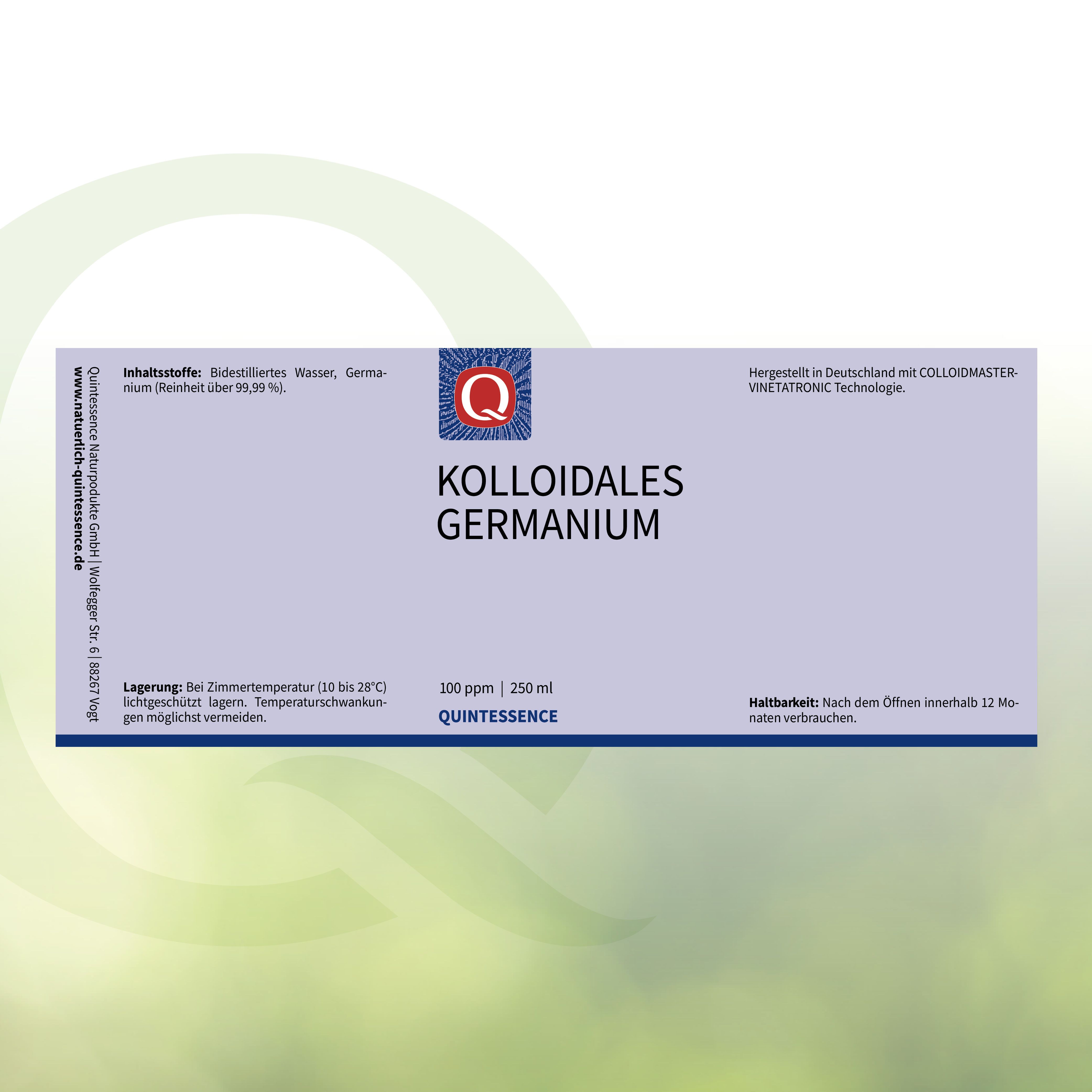 Kolloidales Germanium 100 ppm Lösung von Quintessence