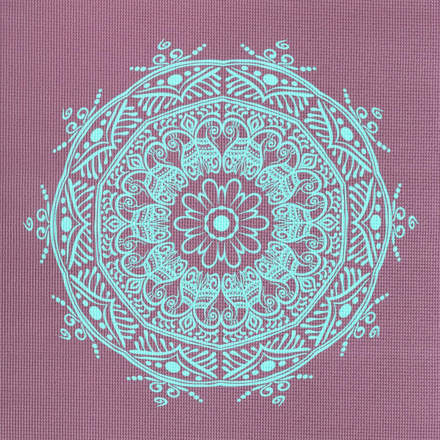 bodhi Yogamatte LEELA Collection PVC aubergine/türkis