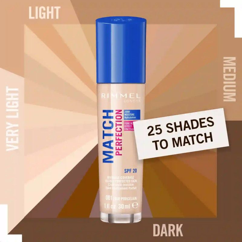 Flasche Rimmel Match Perfection Foundation mit SPF 20.