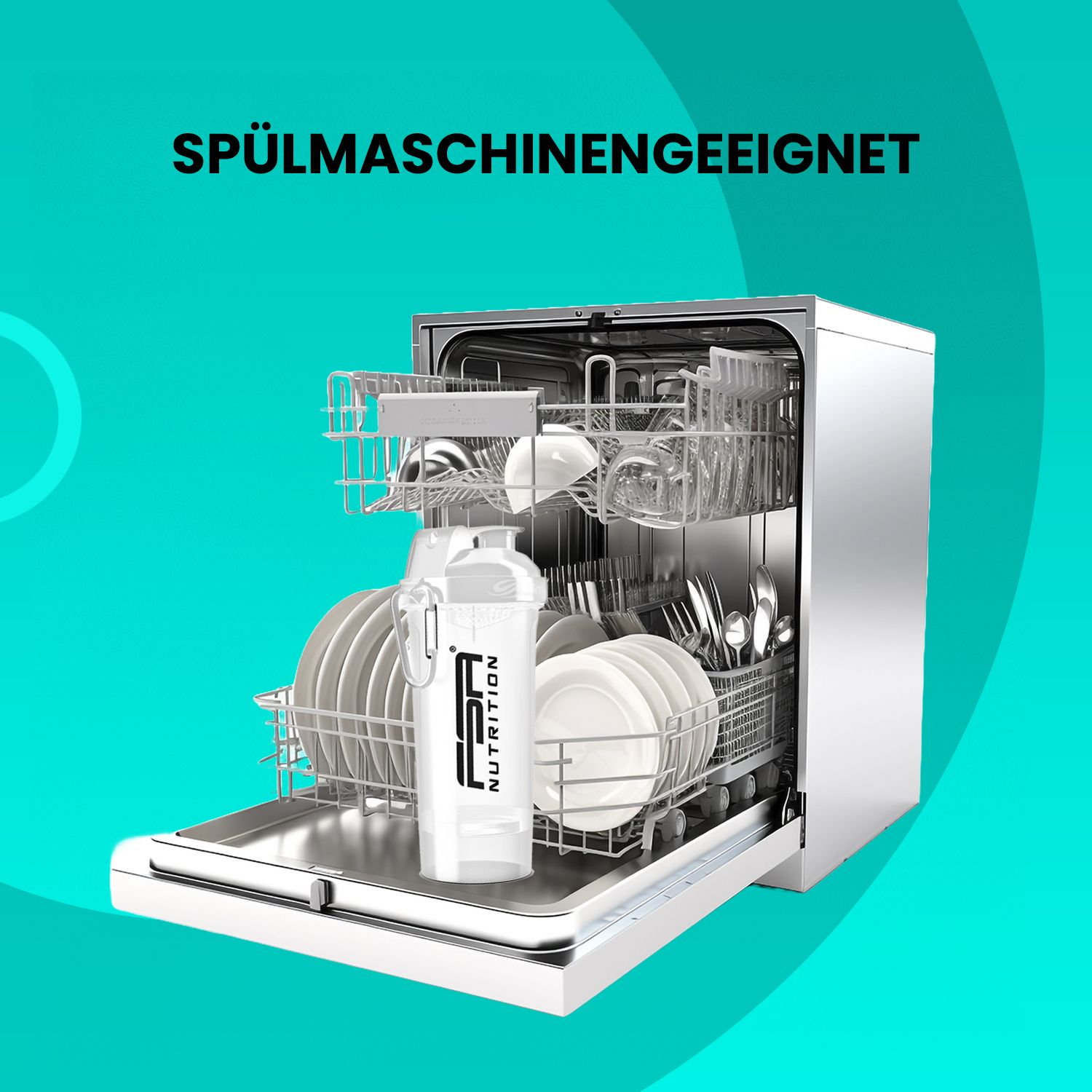 FSA NUTRITION Protein Shaker mit Pulverfach