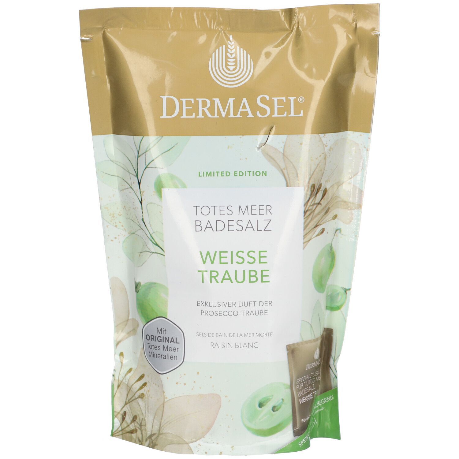 Dermasel TM Badesalz weiße Traube 400g+20ml 1 St Salz