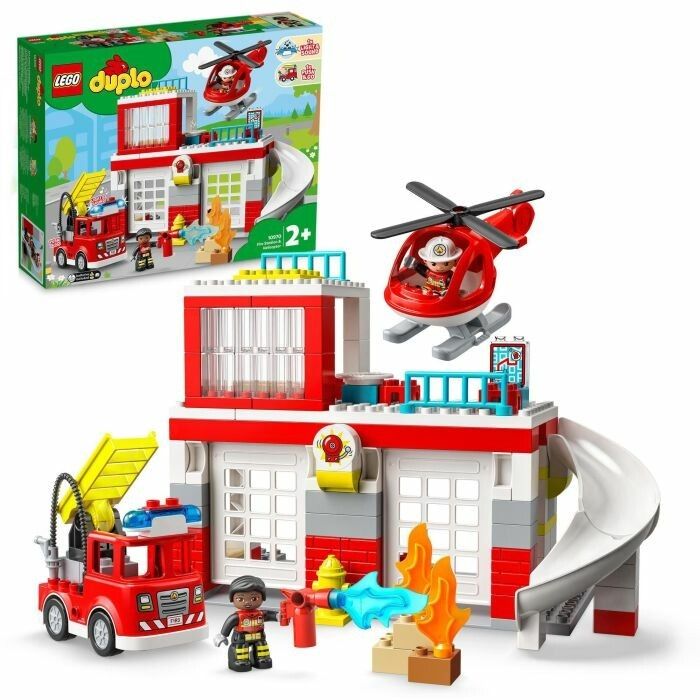 Lego Duplo Feuerwehrwache + Hubschrauber