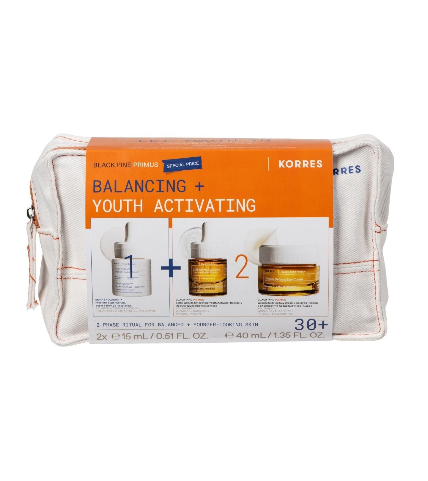 Korres Black Pine Primus Trio Set - für frühzeitiges Anti-Aging 1 St